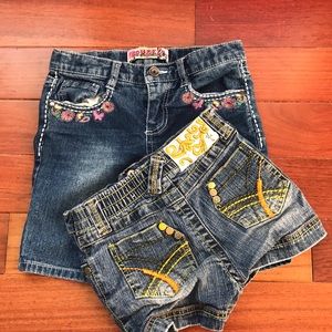 Jean shorts with flowers and more